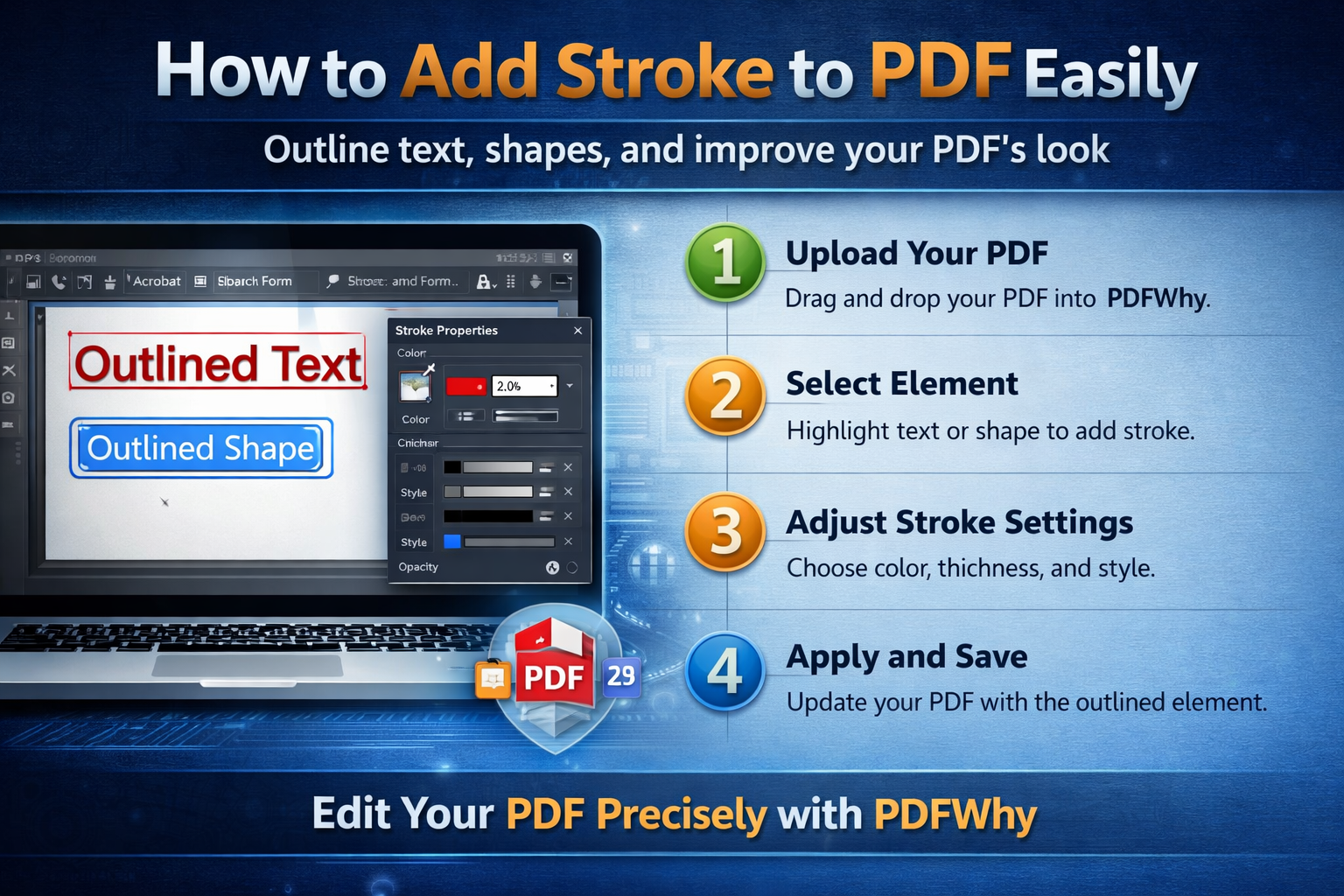 How to Add Stroke to PDF Easily